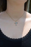 Colorful Crystal Cross Necklace