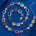 Geometric Stone Colorful Necklace